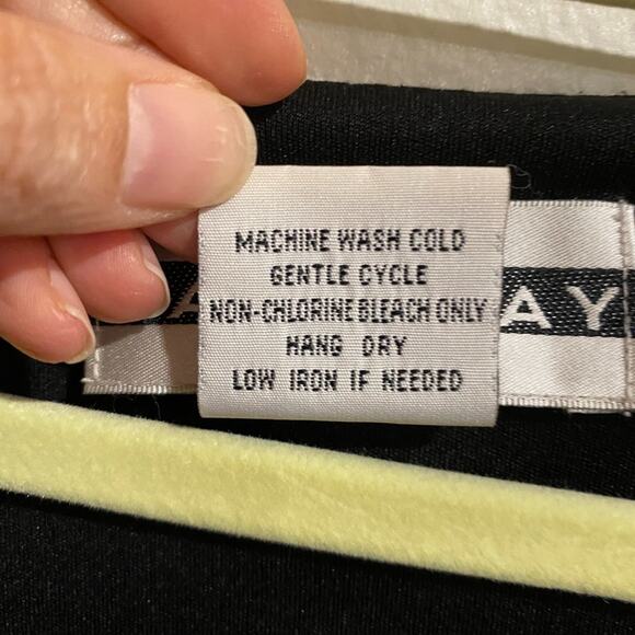 Dana Kay Black Cowl Neck Flowy Evening Blouse Sz 18W - Picture 6 of 11